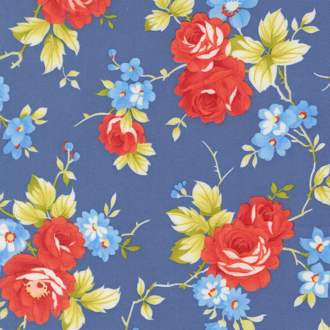Wideback Rosie Denim Jeans Country Rose 108” Wide Yardage- Fig Tree & Co -Ships in January