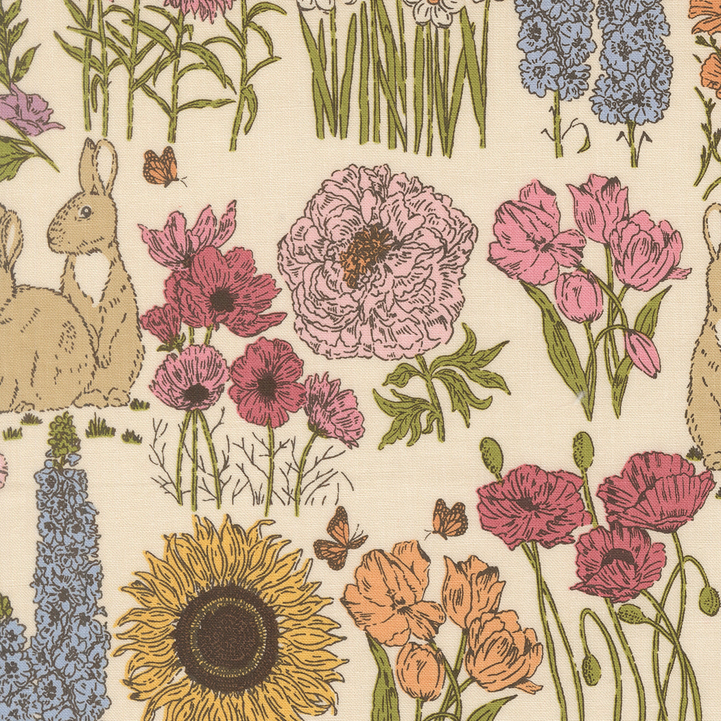 Preorder–Arriving August 2026 |My Secret Garden Fat Quarter Bundle 27 Fat Quarters + One Panel by Stacy Lest Hue for Moda Fabrics