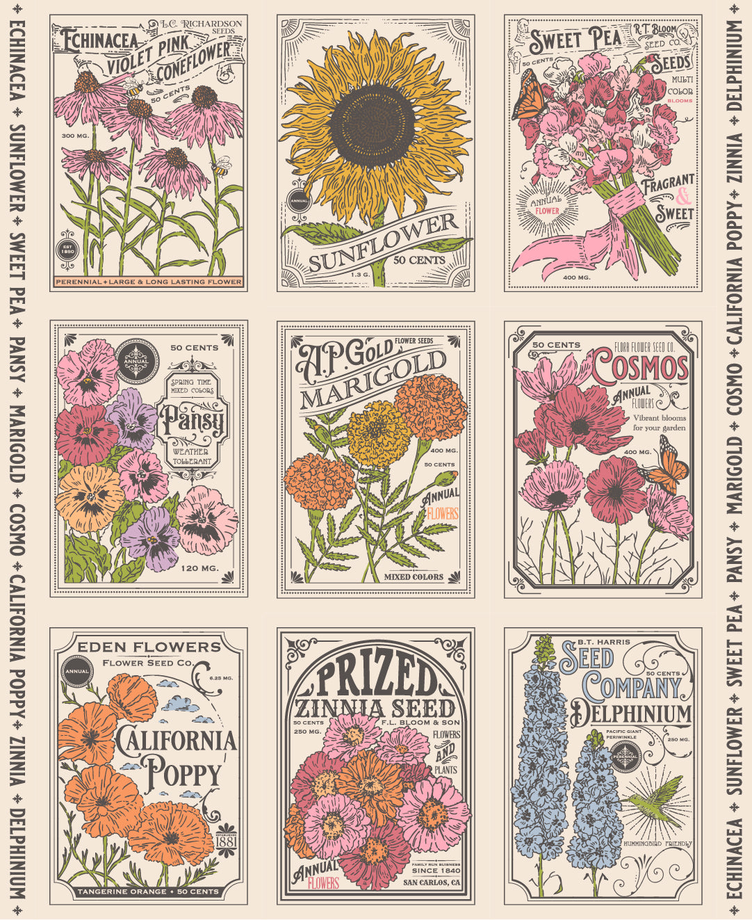 Preorder–Arriving August 2026 |My Secret Garden Fat Quarter Bundle 27 Fat Quarters + One Panel by Stacy Lest Hue for Moda Fabrics