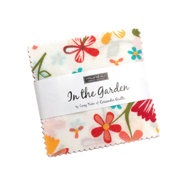 In the Garden Charm Pack by Corey Yoder and Moda – 42 5x5 Squares Ships in November