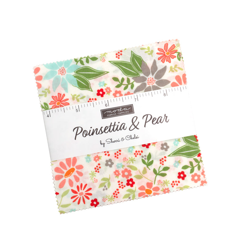 Poinsettia and Pear Charm Pack by Sherri and Chelsi Moda Fabrics Preorder Shipping May 2026
