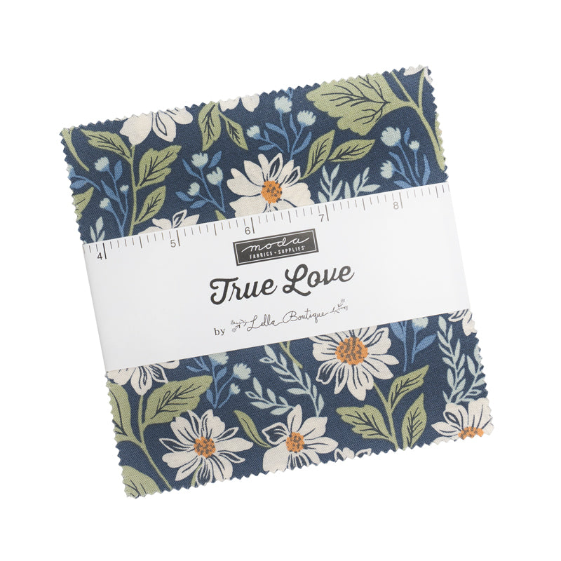 True Love Collection Charm Pack, 42 Squares 5" x 5", designed by Lella Boutique for Moda, preorder expected shipping is May 2026