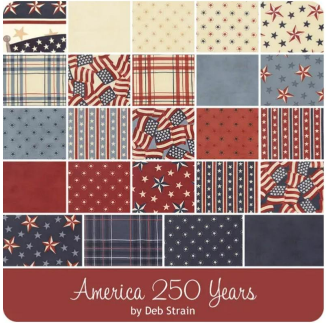 America 250 Years Jelly Roll by Deb Strain for Moda Fabrics