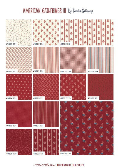 Preorder -American Gatherings III by Primitive Gatherings Layer Cake – Ships December