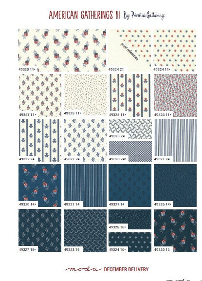 Preorder -American Gatherings III by Primitive Gatherings Layer Cake – Ships December