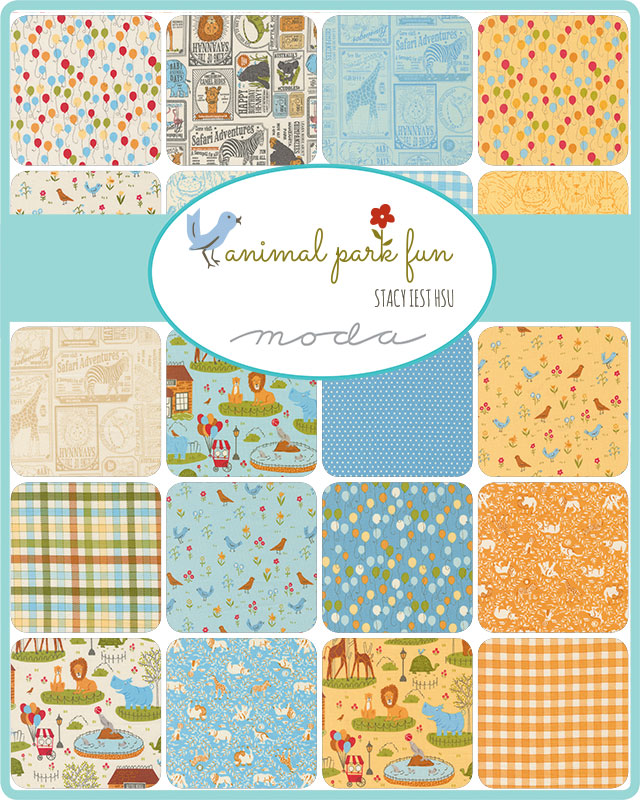 Animal Park Fun 26 Fat Quarter Bundle – Stacy Iest Hsu for Moda Fabrics -Ships in January