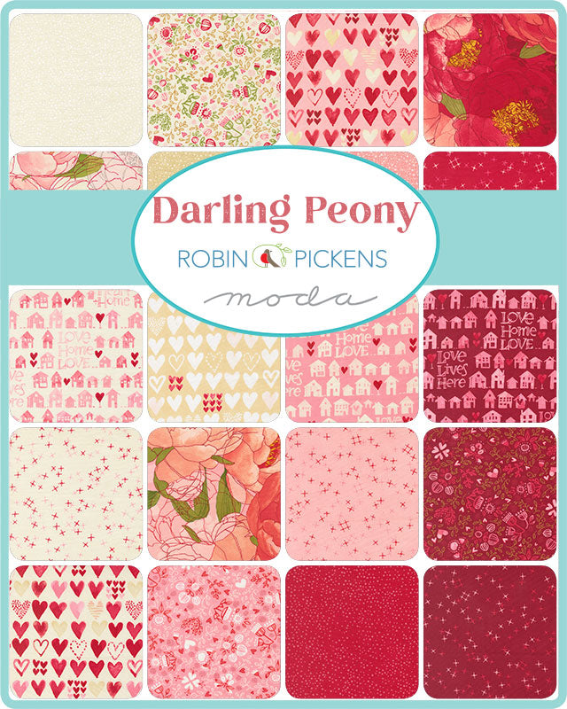 Additional Love Quilt Kit 58x58 by Robin Pickens featuring Darling Peony for Moda Fabrics
