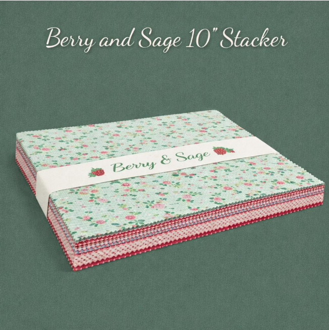 Berry and Sage 10 Inch Stacker (42 SQ) by Lori Holt for Riley Blake