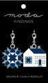 Camille Roskelley / Block & House Zipper Pulls Charms - Nantucket, Summer, Dwell, Shoreline