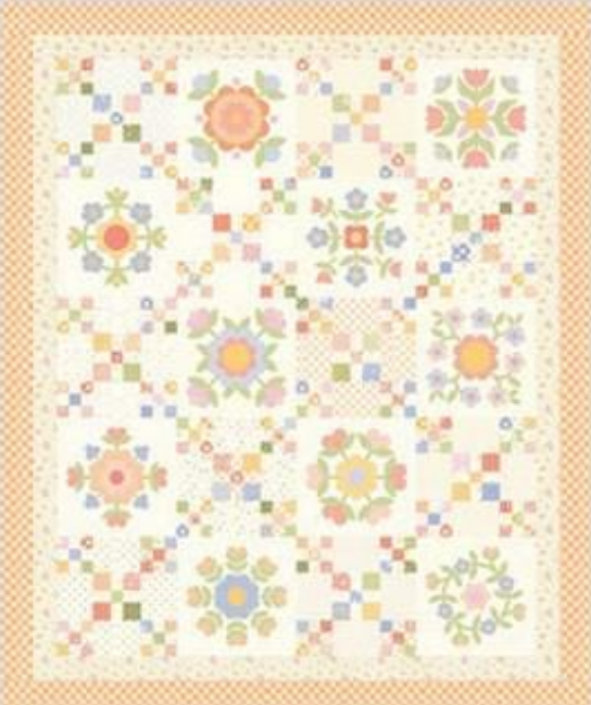 Bloom Crossing Quilt Kit (50x60) Featuring Pastel Prairie Panels by Heather Briggs for Moda