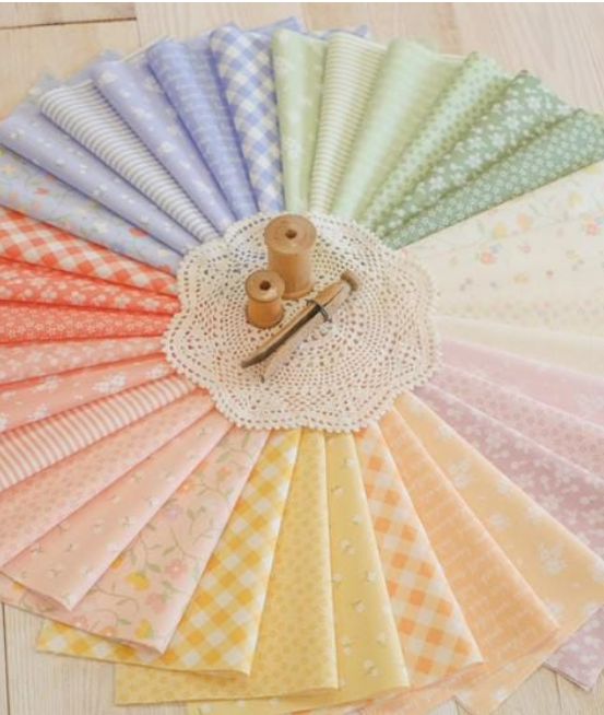 Bloom Crossing Quilt Kit (50x60) Featuring Pastel Prairie Panels by Heather Briggs for Moda