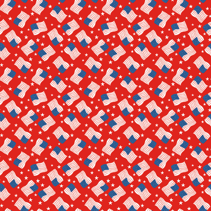 Liberty Stars Quilt Kit – Firecracker by My Minds Eye for Riley Blake – 56” x 74”