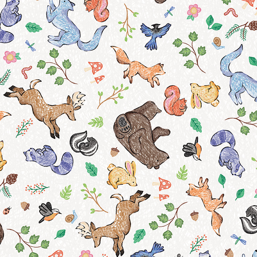 Preorder- Colorful Critters Rolie Polie – Riley Blake Designs – Preorder Ships in June