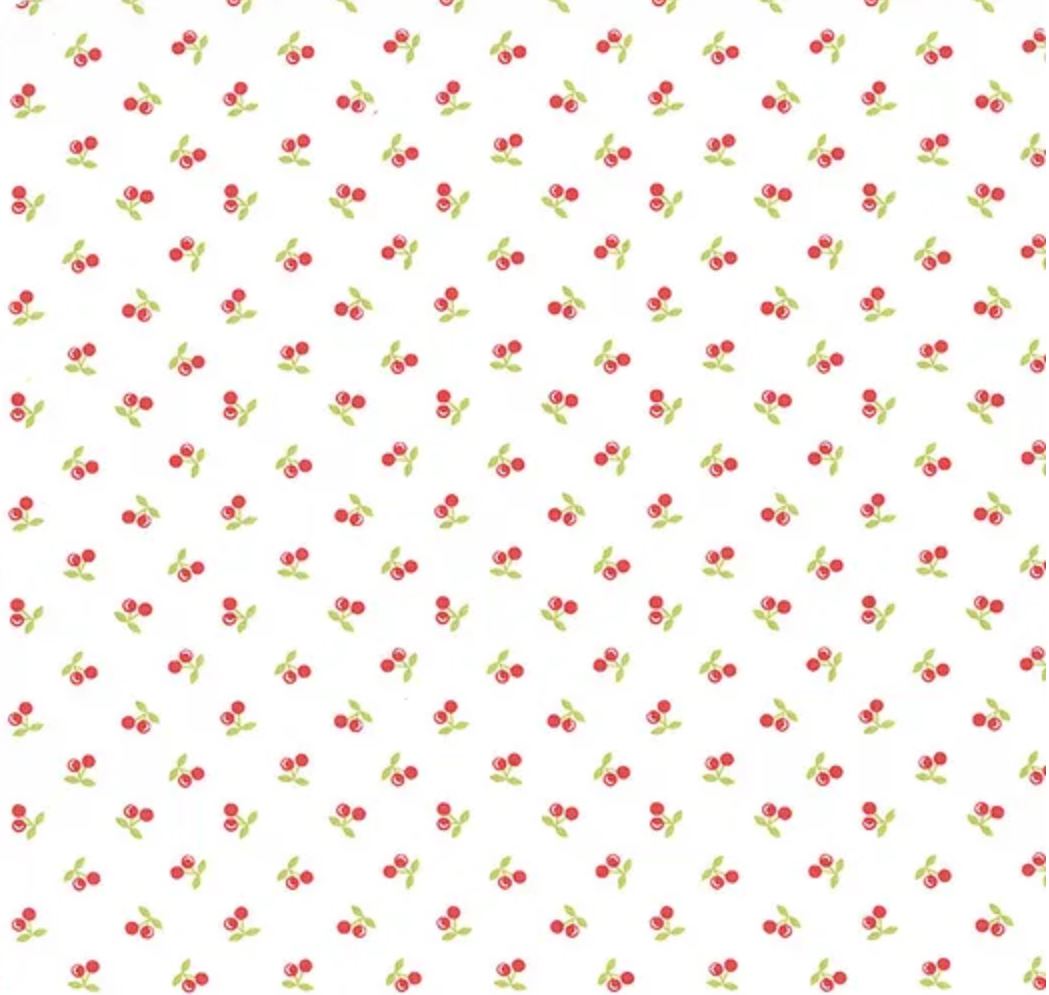 Cali & Co. Cloud Cherries – A Sweet & Playful Print  1/2 yard increments