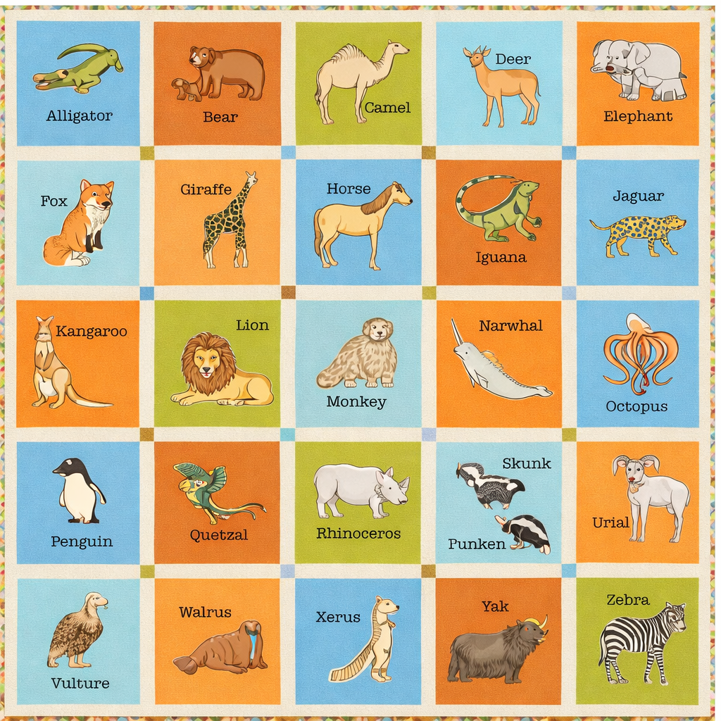 Animal Park Baby Quilt Kit by Stacy Iest Hsu for Moda Fabrics 45x52 Panel Kit