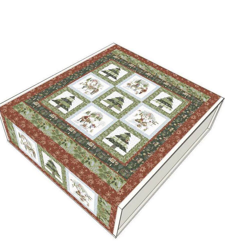 Reserve Now - Santa's Tree Farm Panel Quilt Kit by Lisa Audit