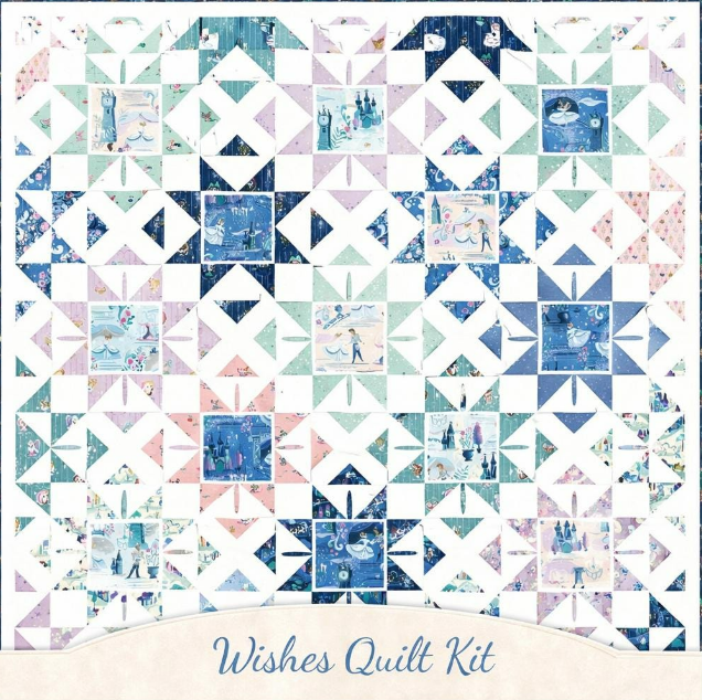Coming Soon- Cinderella Wishes Happy Vibes Quilt Kit, by Jill Howarth 63 × 72.5