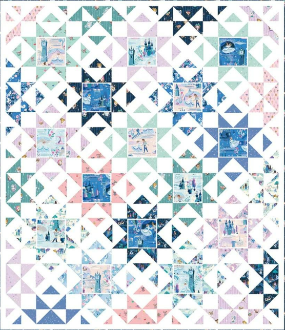Coming Soon- Cinderella Wishes Happy Vibes Quilt Kit, by Jill Howarth 63 × 72.5