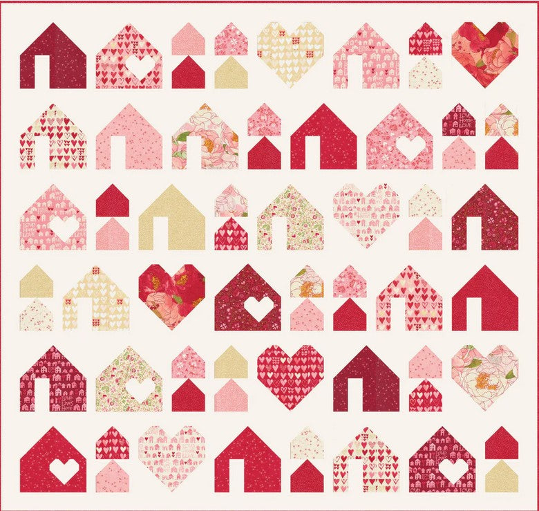 Heartfelt Home Quilt Kit | 57” x 54”  Darling Peony by Robin Pickens for Moda Fabrics - November/December Shipping