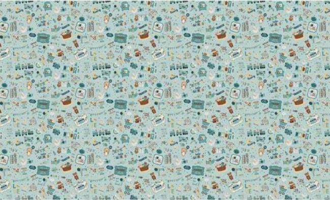 Double Lush Velvet Baby Boy Double-Sided Yardage – 36” x 60”
