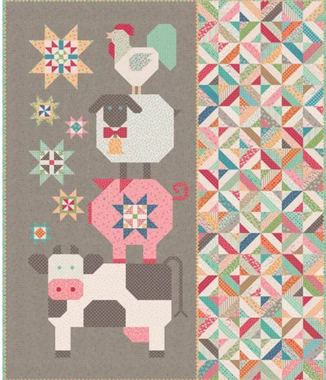 Farmyard Friends Quilt Kit Featuring Farmer’s Daughter by Lori Holt- Ships in January