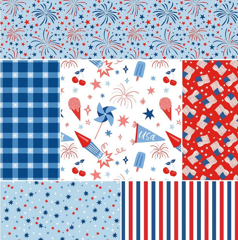 Firecracker Fat Quarter Bundle – Preorder Ships February 2026 – My Mind’s Eye for Riley Blake Designs – 18 Fat Quarters