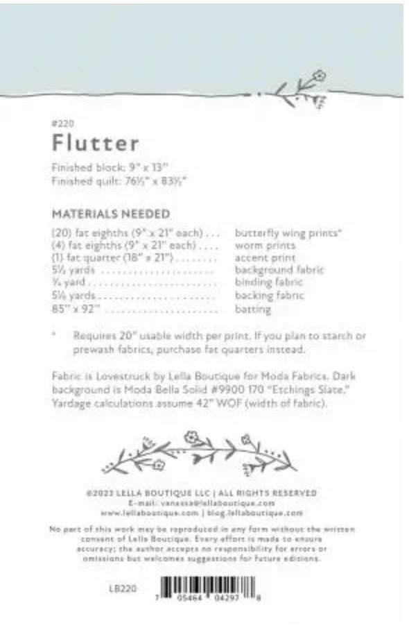 Flutter Quilt Pattern – Lella Boutique