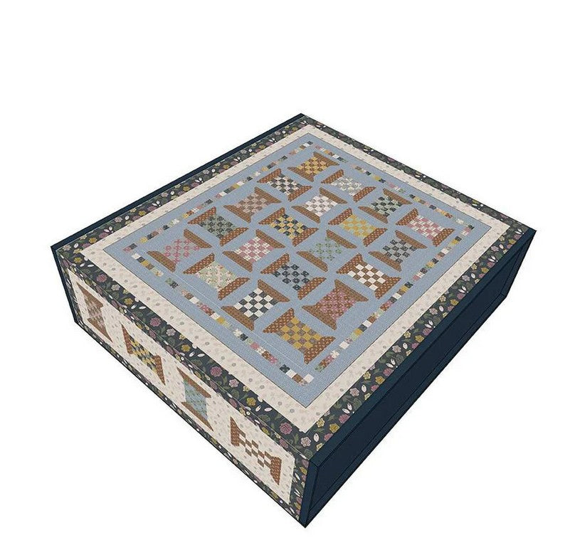 Honey Locust Checkered Spools Boxed Quilt Kit by Amber Johnson - Ships August 2025