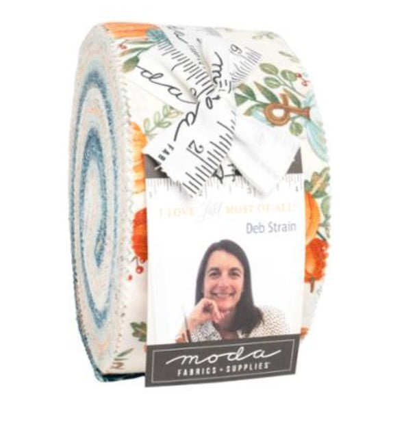 I Love Fall Most of All Jelly Roll – Deb Strain for Moda Fabrics 40 Precut Strips  Ships in July 2025