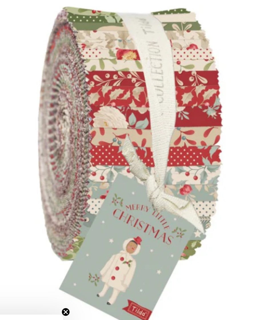 Merry Little Christmas Fabric Roll by Tilda Fabrics, 40 Pieces