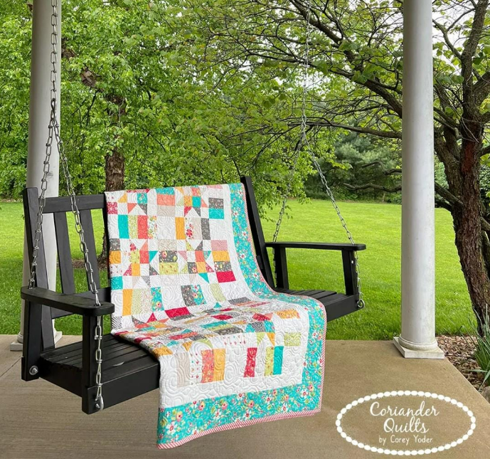 In the Garden by Corey Yoder -The Jelly Twinkle Quilt Kit  64"x76". Include Pattern, all fabric for top and binding