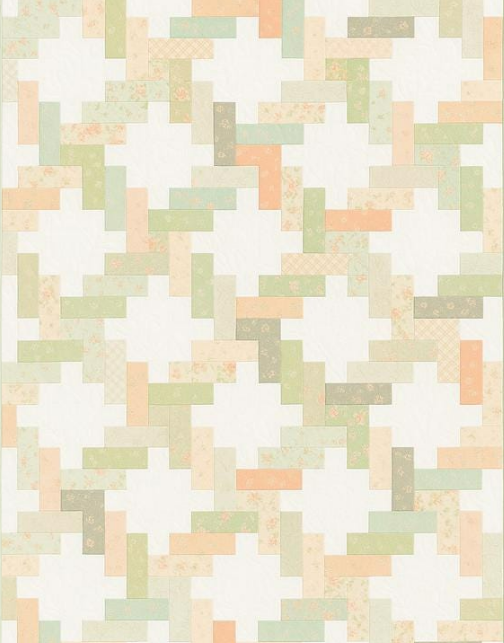 Jelly Twist Quilt Kit recolored using Abloom Fabric by Corey Yoder, 60x80 Large Throw Quilt Kit