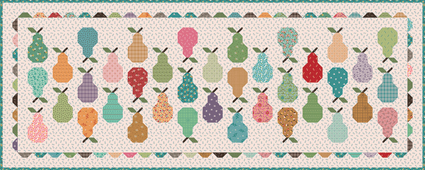 Reserve Now: Pretty Pears Runner Boxed Quilt Kit by Lori Holt