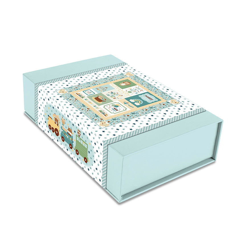Reserve Now: Baby Boy Cute as a Button Panel Boxed Quilt Kit by Lori Whitlock