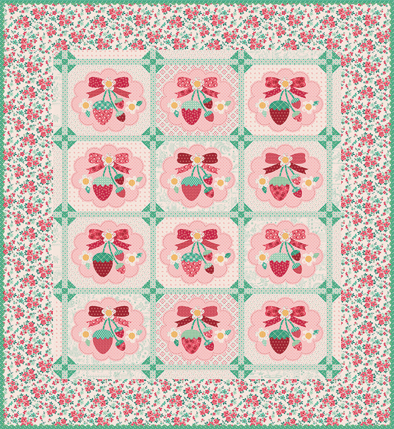 Berry and Sage Strawberry Crush Sew Along Boxed Quilt Kit by Lori Holt- shipping in March 2026