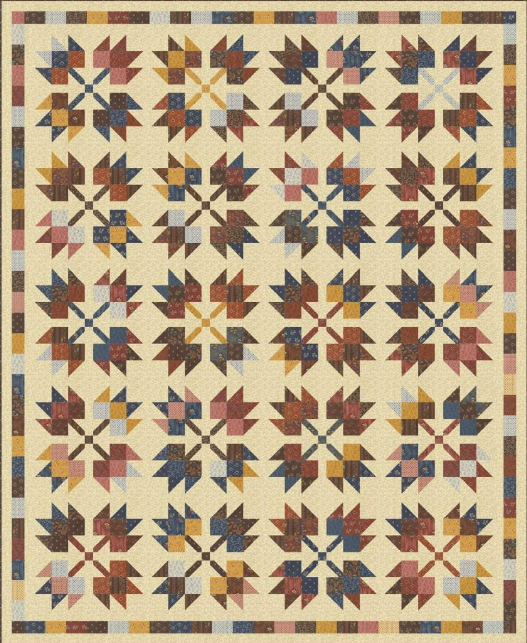Leaf Pile Quilt Kit (64x78) Pamelia’s Path by Betsy Chutchian for Moda