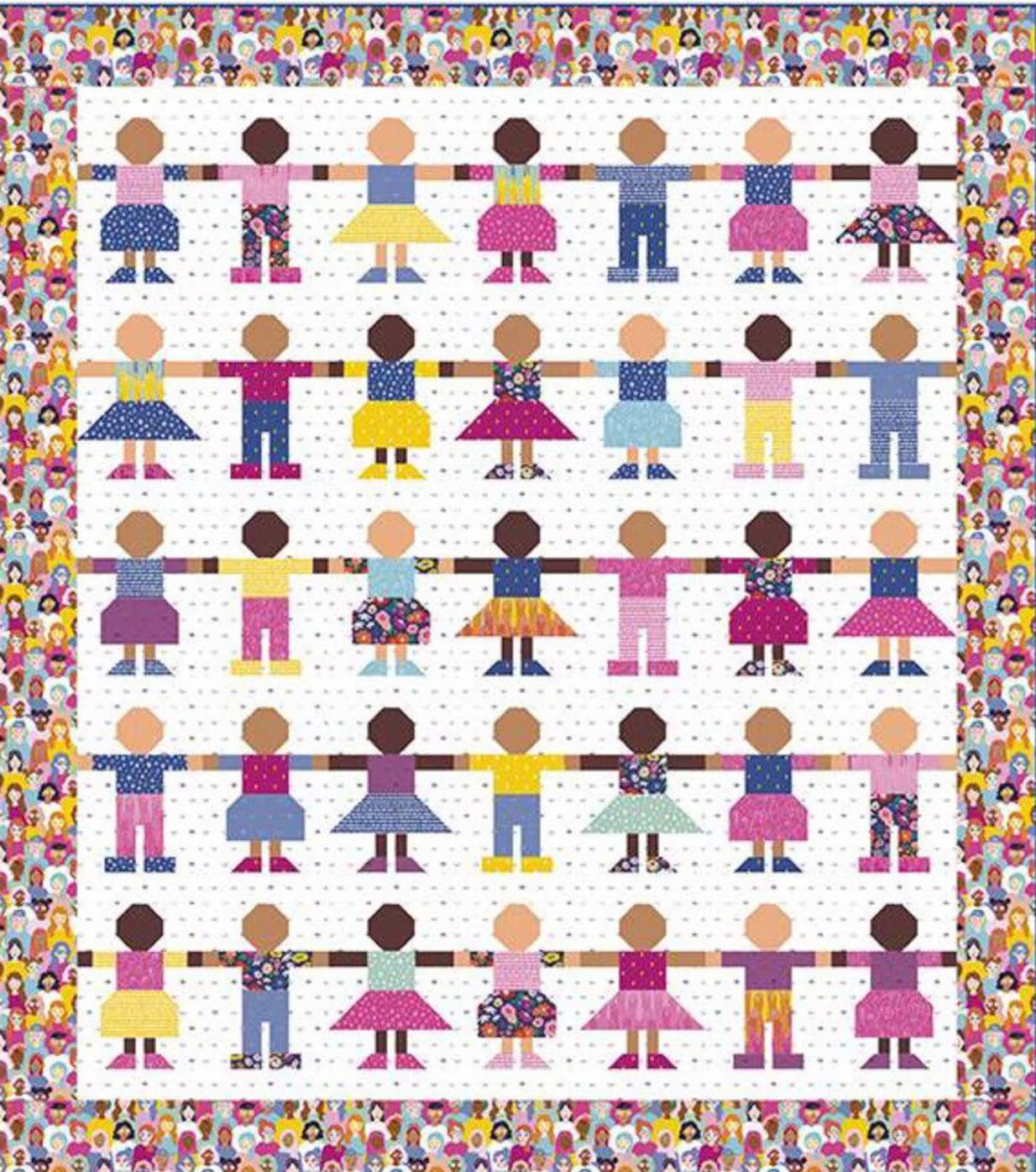Love, Sweet Love Quilt Kit – Featuring Girl Pwr by Damask Love for Riley Blake Designs