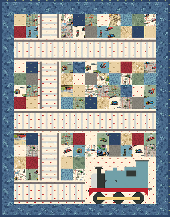 Thomas the Tank Railway Quilt Kit - Celebrate 80 years! Shipping in October