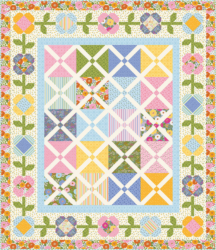 Plaid and Posies Quilt Kit Featuring Little Darlin' by the RBD Designers- Ships November