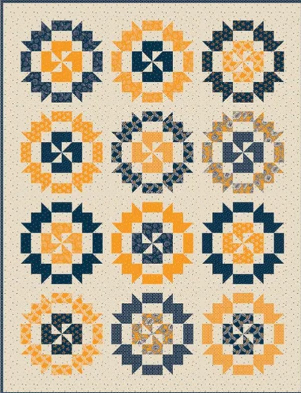 Peppermint Bark Quilt Kit Featuring Cheddar at Twilight by RBD Designers
