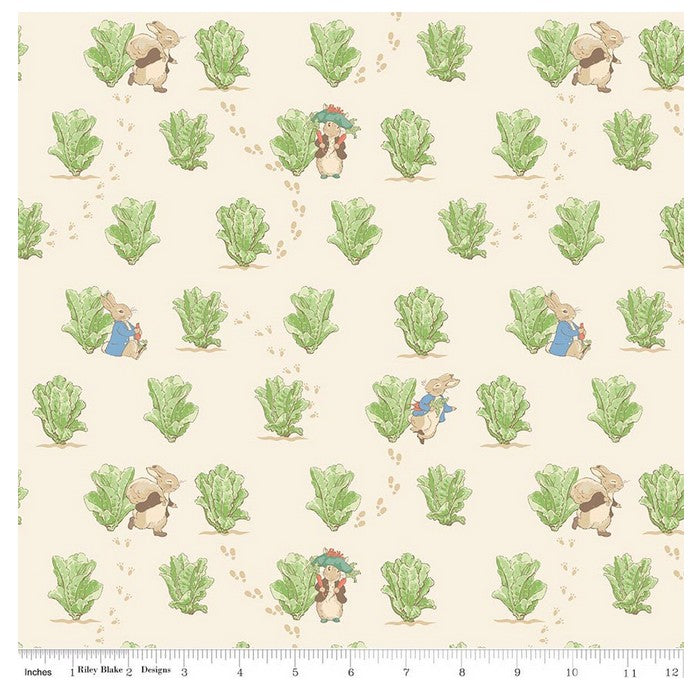 Peter Rabbit and Benjamin Bunny Panel Quilt Kit by Beatrix Potter- 57 1/2 by 57 1/2 Blue