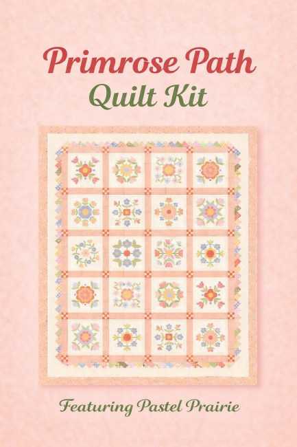 Primrose Path Quilt Kit Featuring Pastel Prairie Panel 64x76 by Heather Briggs from My Sew Quilty Life for Moda