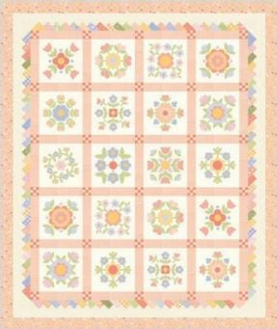 Primrose Path Quilt Kit Featuring Pastel Prairie Panel 64x76 by Heather Briggs from My Sew Quilty Life for Moda