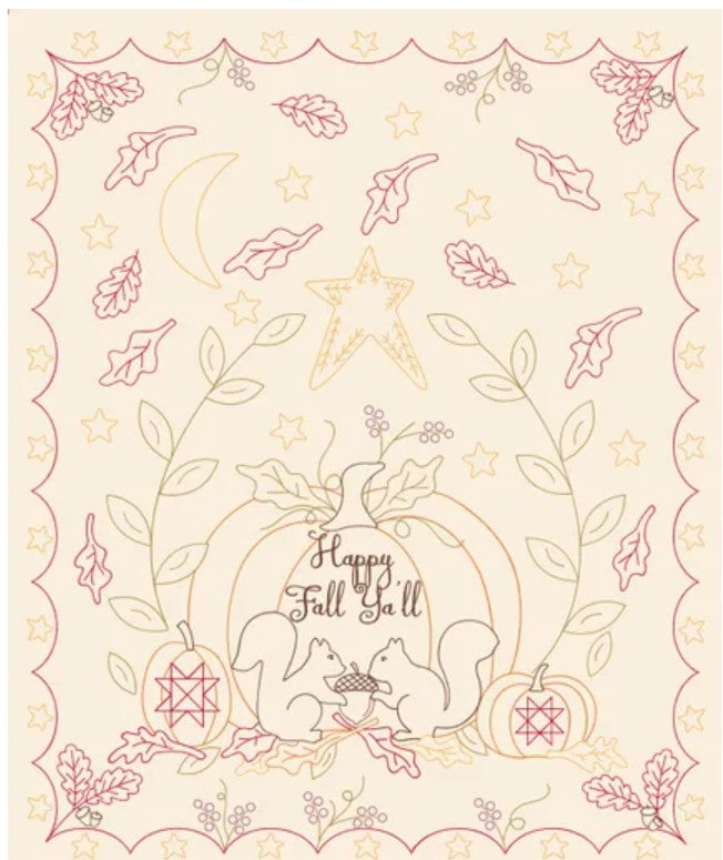 Pumpkin Spice Gatherings Fat Quarter Bundle with Panel - will ship in May
