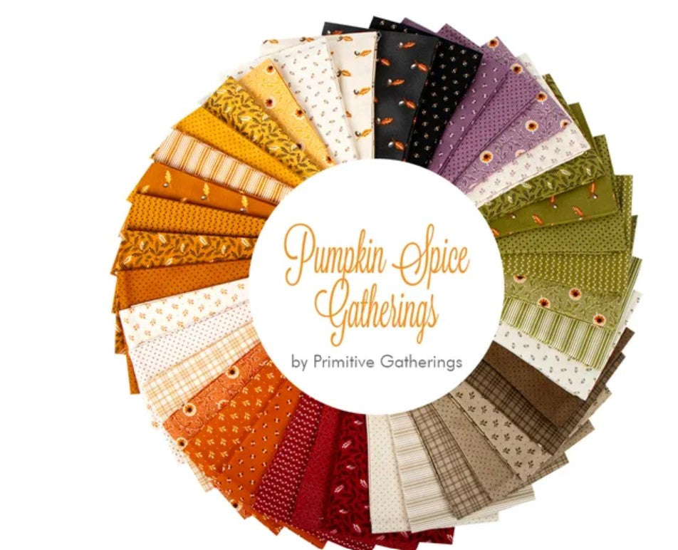 Pumpkin Spice Gatherings Jelly Roll - By Primitive Gatherings for Moda Fabrics - Shipping May 2025