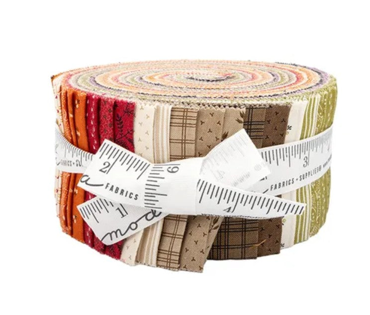 Pumpkin Spice Gatherings Jelly Roll - By Primitive Gatherings for Moda Fabrics - Shipping May 2025