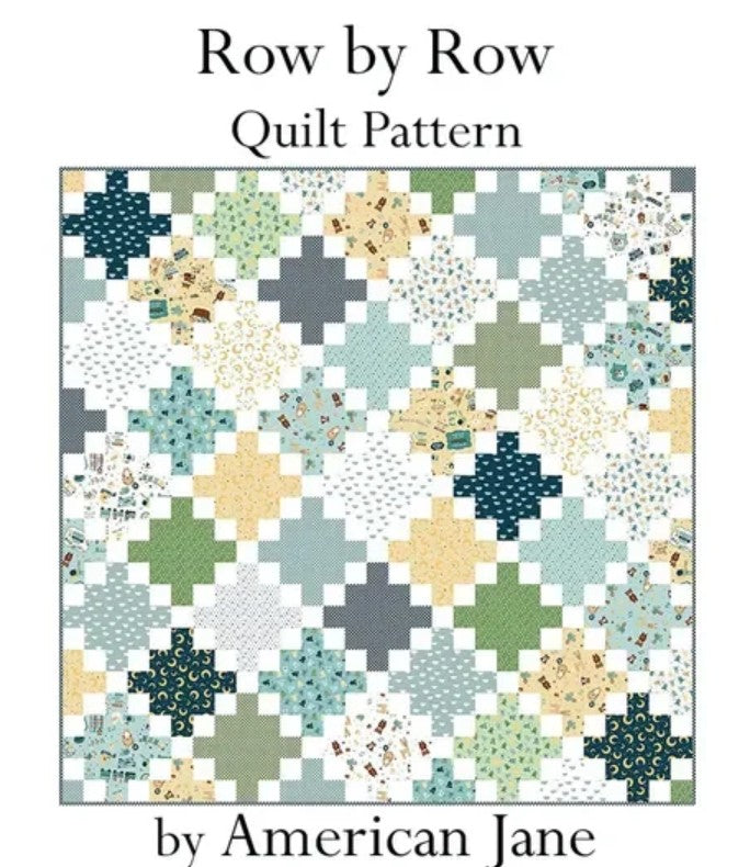American Jane Row by Row Baby Quilt Kit – Baby Boy by Lori Whitlock for Riley Blake Designs (58” x 58”)