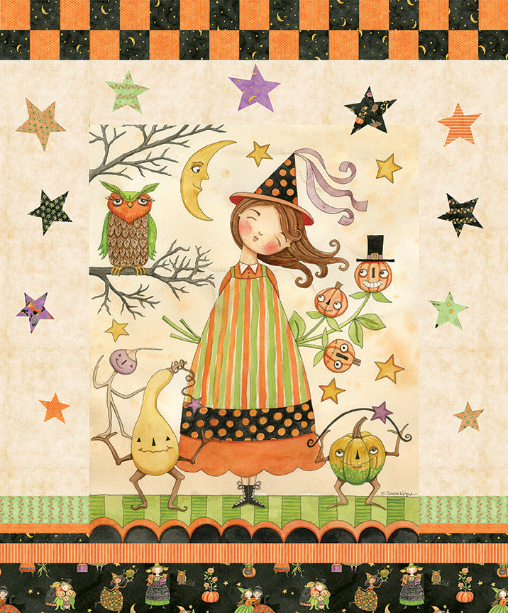 Ghoul Friends Panel Quilt Kit Featuring Ghoul Friends by Teresa Kogut