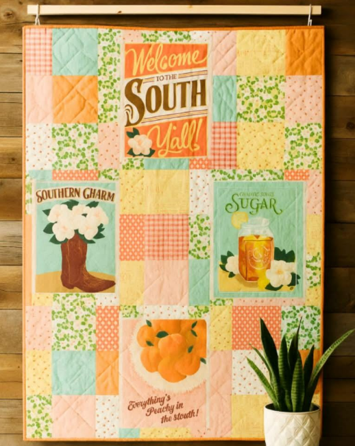 Southern Charm Quilt Panel Kit (56x72) Quilt Top by Riley Blake Fabrics