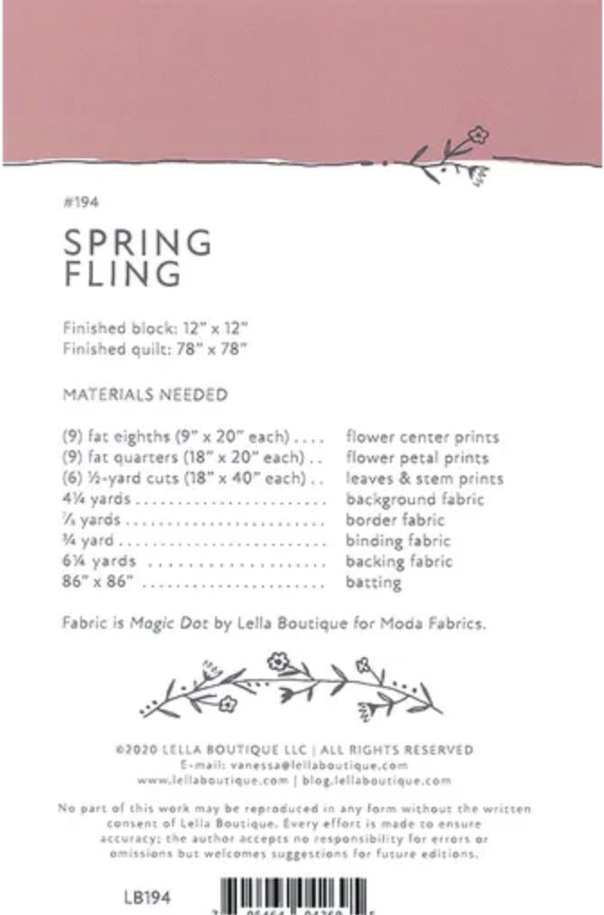Spring Fling Quilt Pattern – Lella Boutique